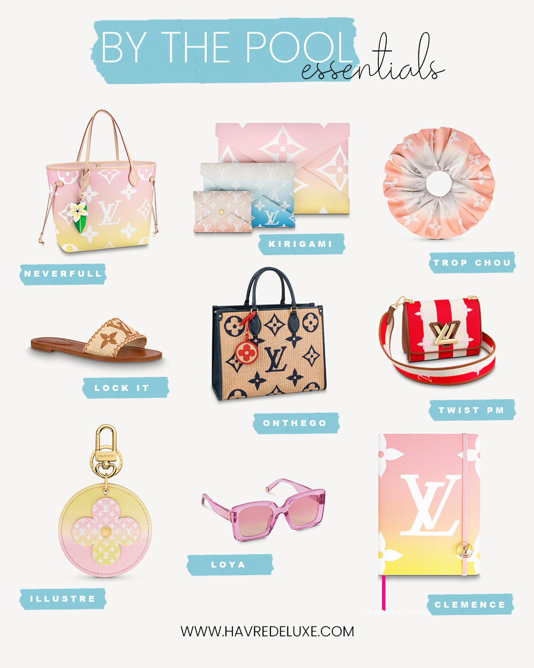 Summer By the Pool Collection  Louis vuitton bag, Louis vuitton