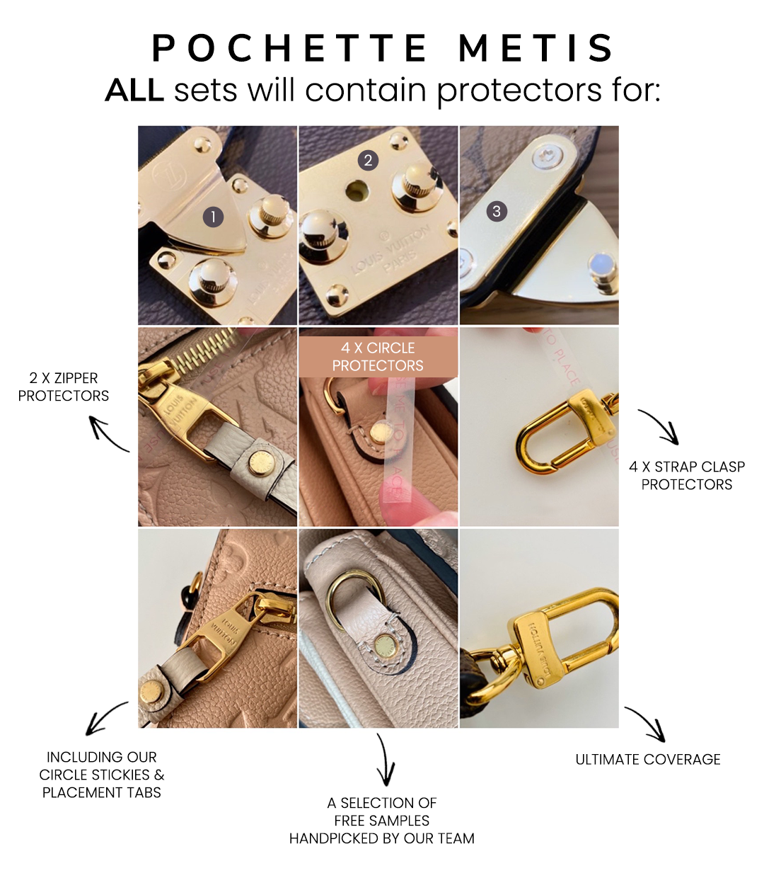 Hardware Protector Stickers for Pochette Metis 6-piece-full -  UK