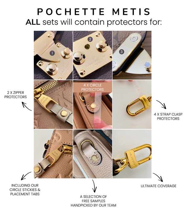 LOUIS VUITTON Pochette Metis and How To Protect Gold Hardware Louis Vuitton  Hardware Protectors to Prevent Scratches.