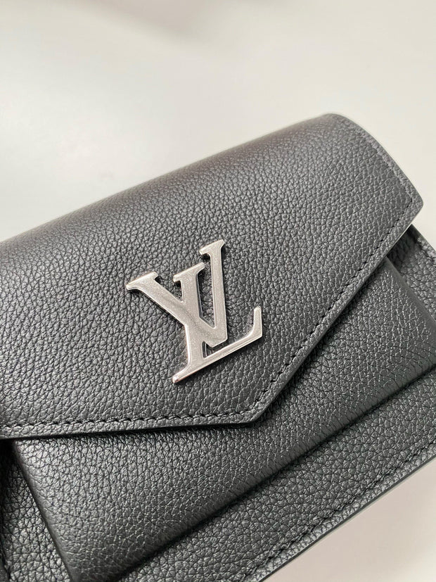 Louis Vuitton Mini Mylockme Chain Pochette, Black, One Size